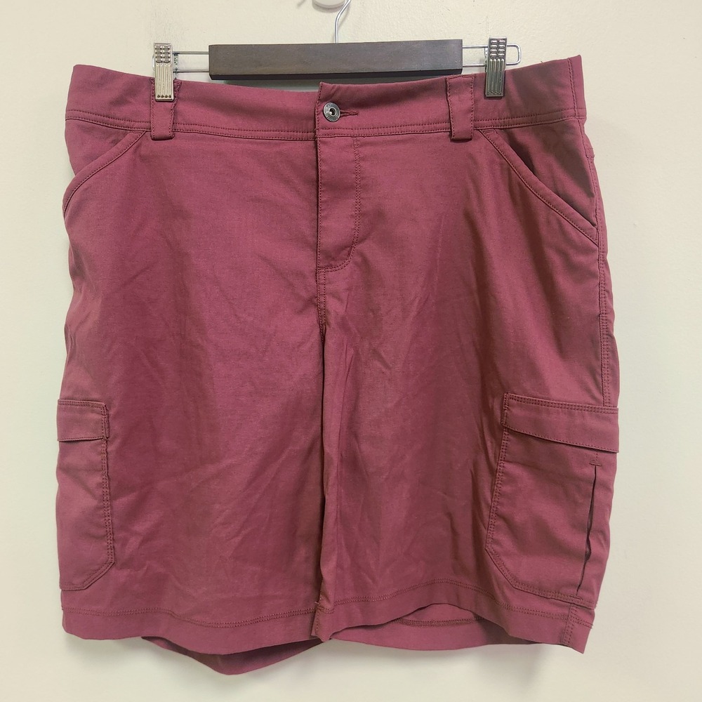 Duluth Womens Nylon Blend Hiking Shorts Size 16 Purple Pockets Garden Chore